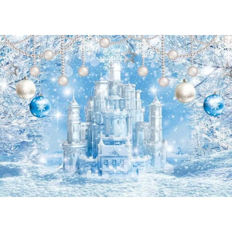 Frozen Party Castle Snowy Forest Landscape