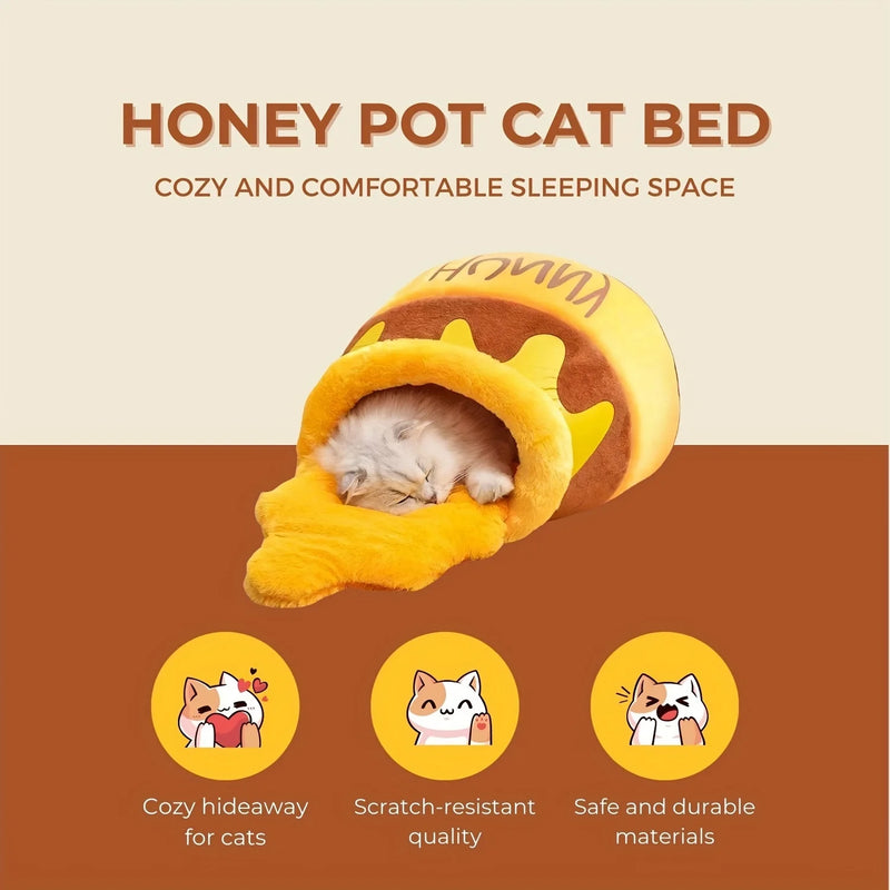 Cozy Honey Pot Cat Nest-Premium