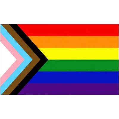 90x150cm lgbt Gay rainbow Progress Pride flag