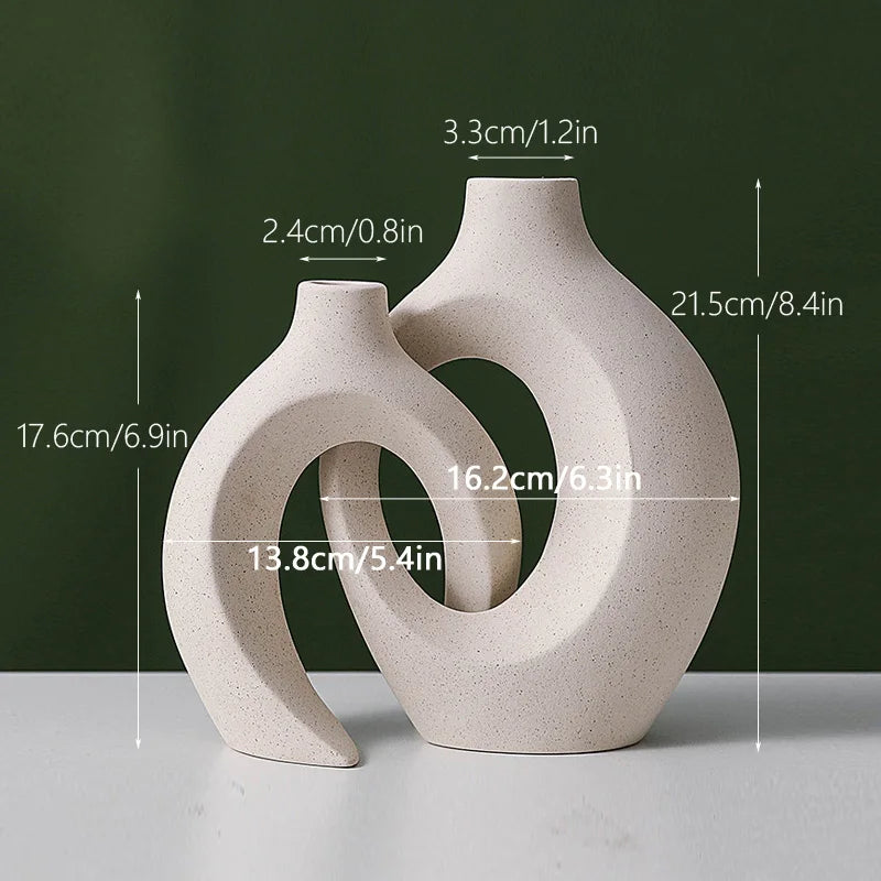 Heart Shape Ceramic Vase Nordic