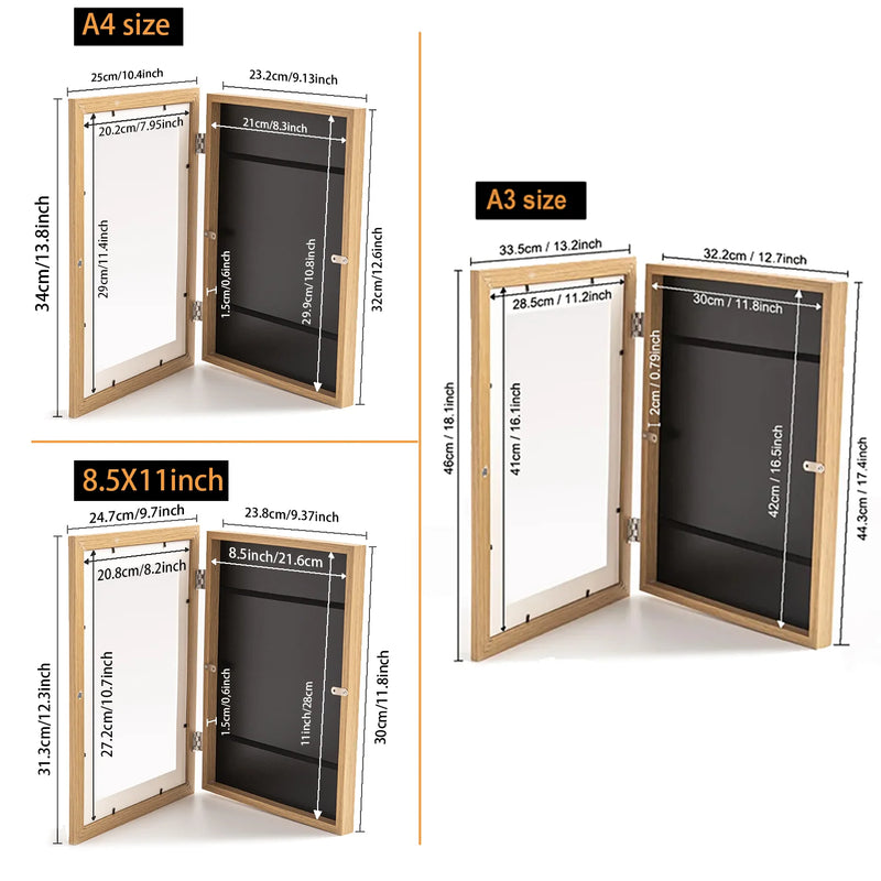 Children Art Frames Magnetic A3 A4 Changeable