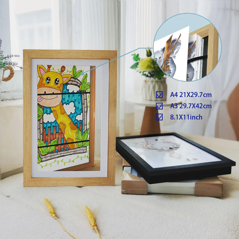 Children Art Frames Magnetic A3 A4 Changeable